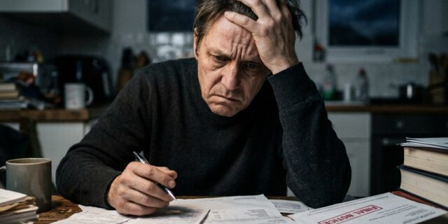 muškarac brige problemi računi